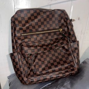 Checkered backpack/ purse